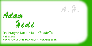 adam hidi business card